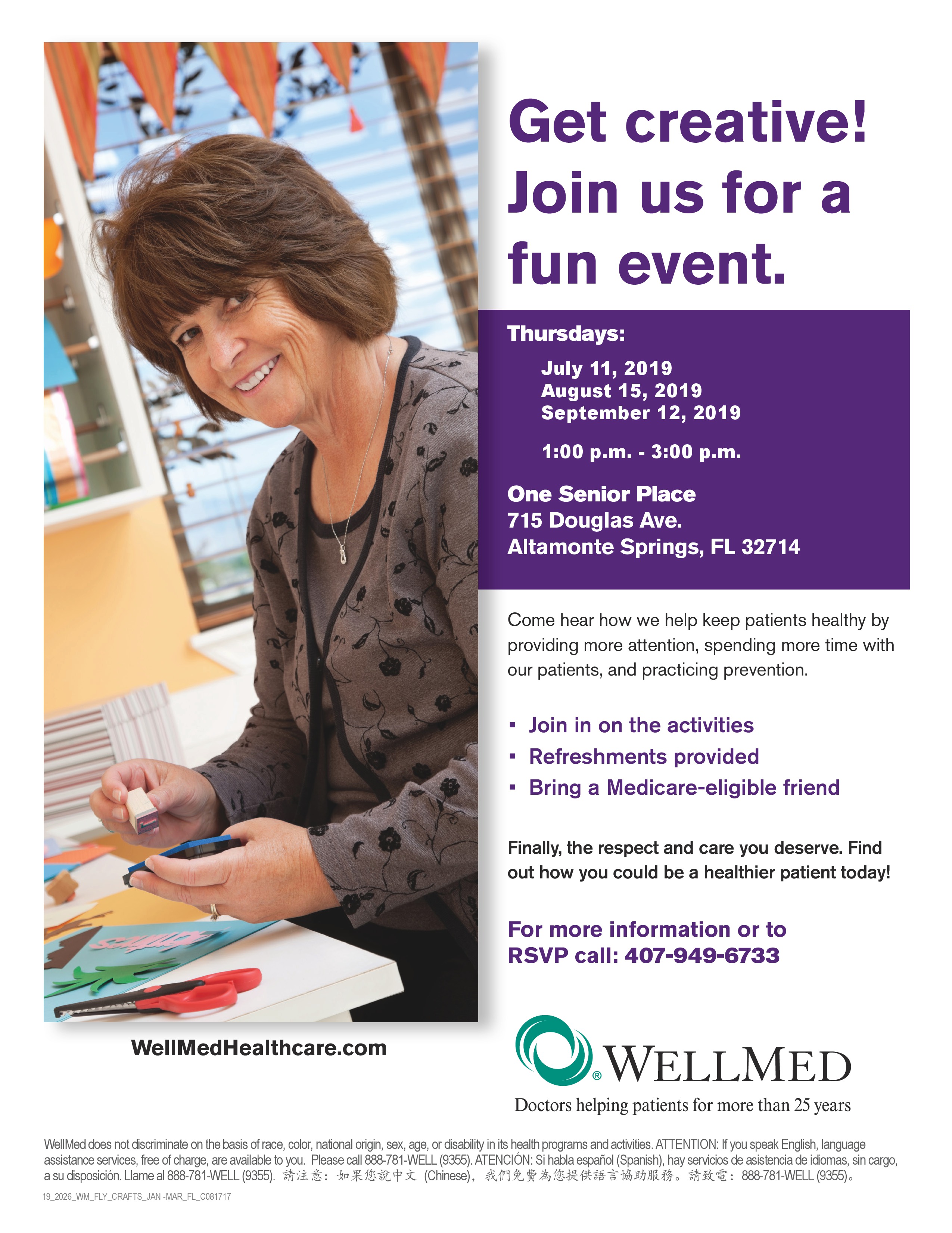 CANCELLED - Arts & Crafts with WellMed