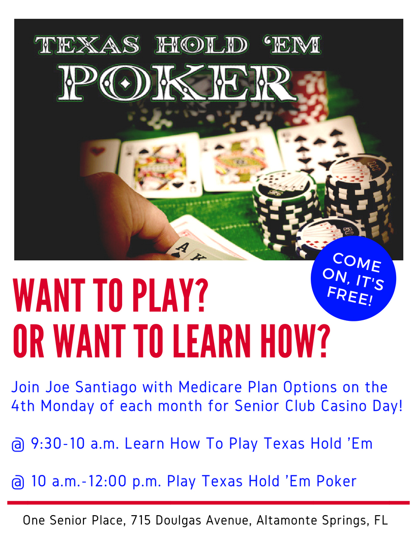 CANCELED THIS WEEK: Learn Texas Hold 'Em