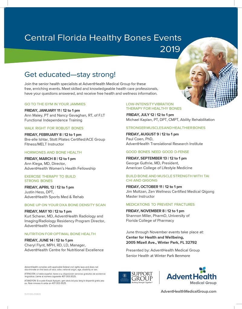 Central Florida Healthy Bones Events 2019