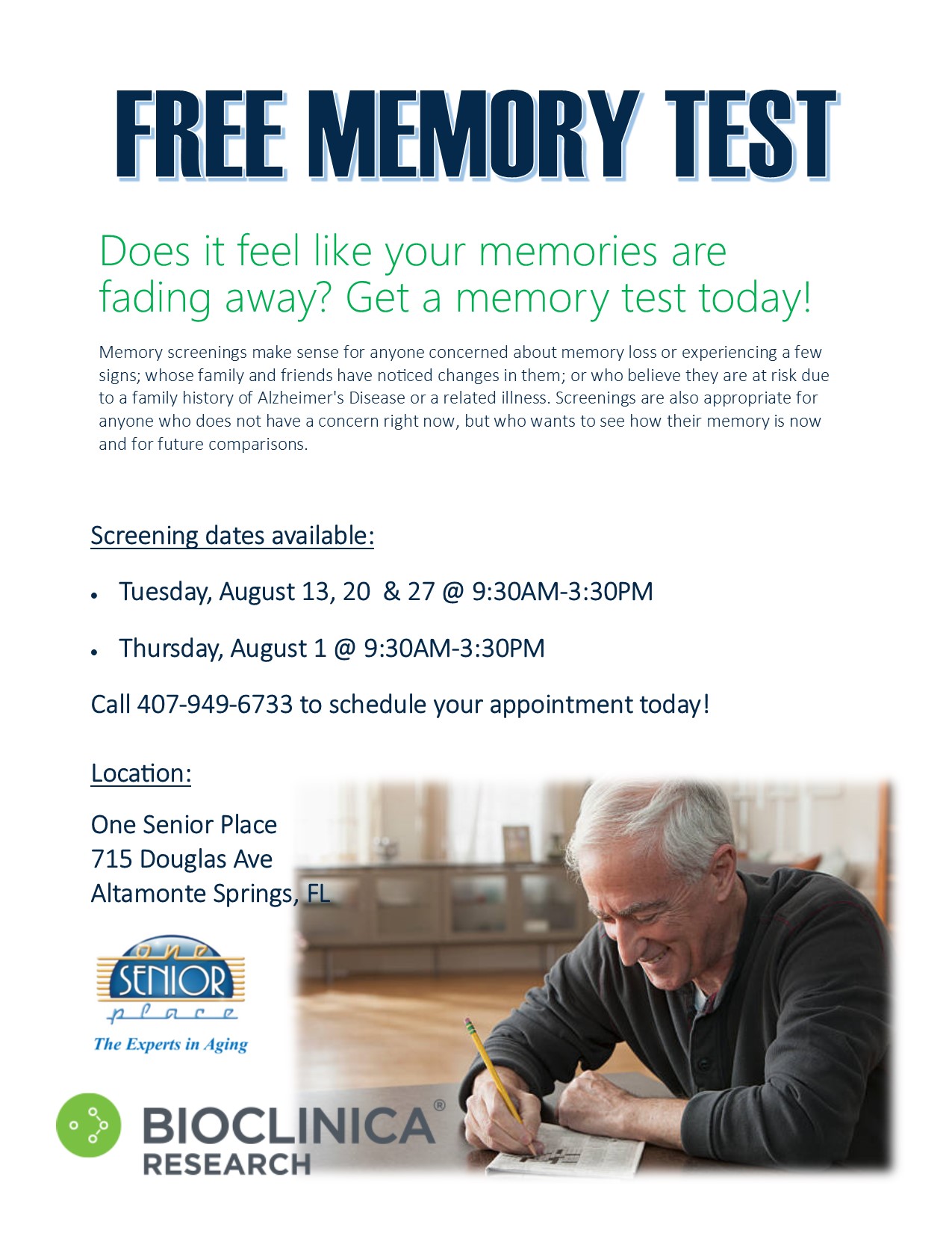 FREE Memory Screening
