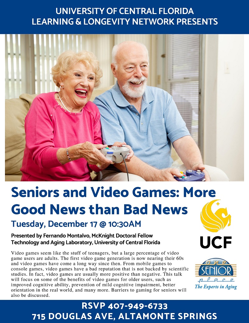 Seniors and Video Games: More Good News than Bad News