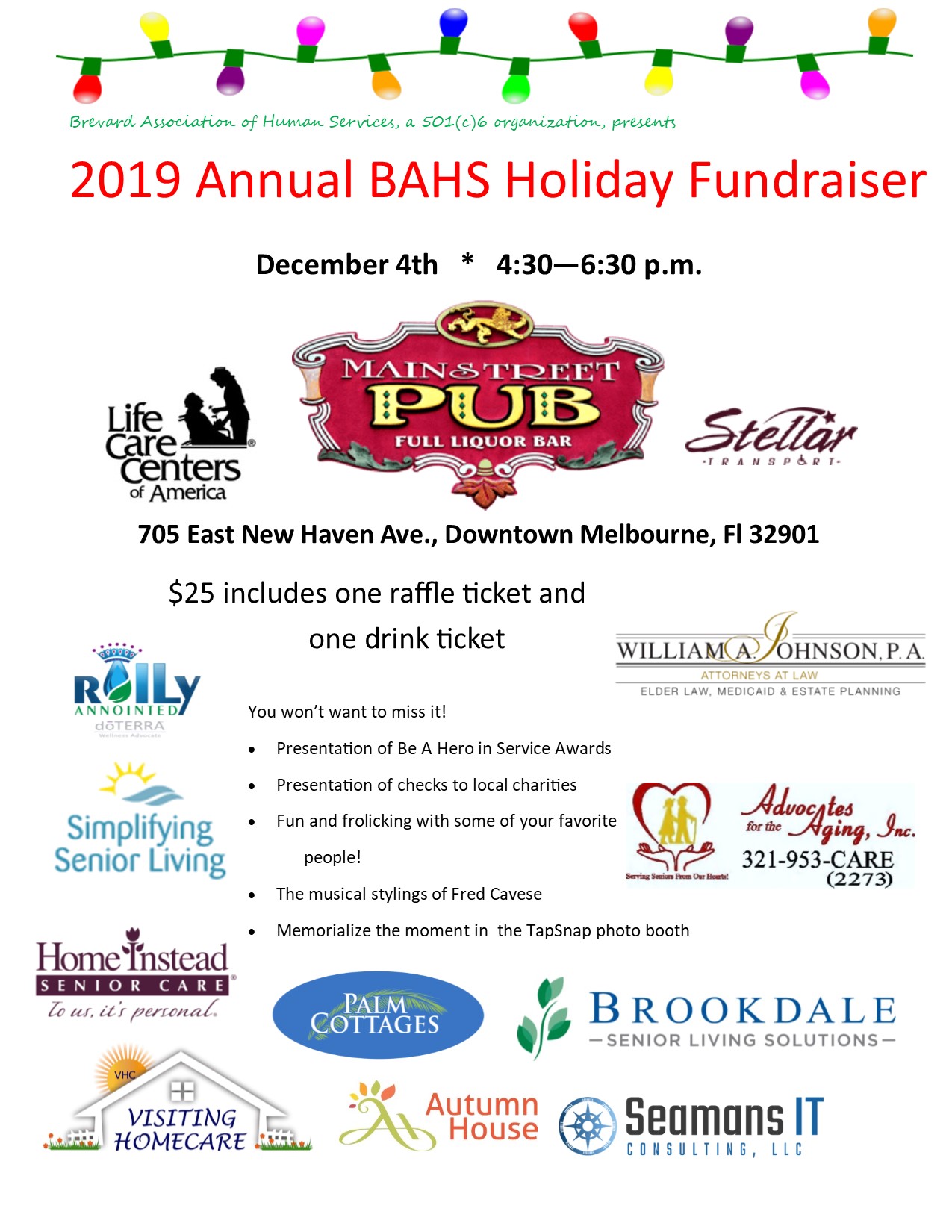 2019 Annual BAHS Holiday Fundraiser