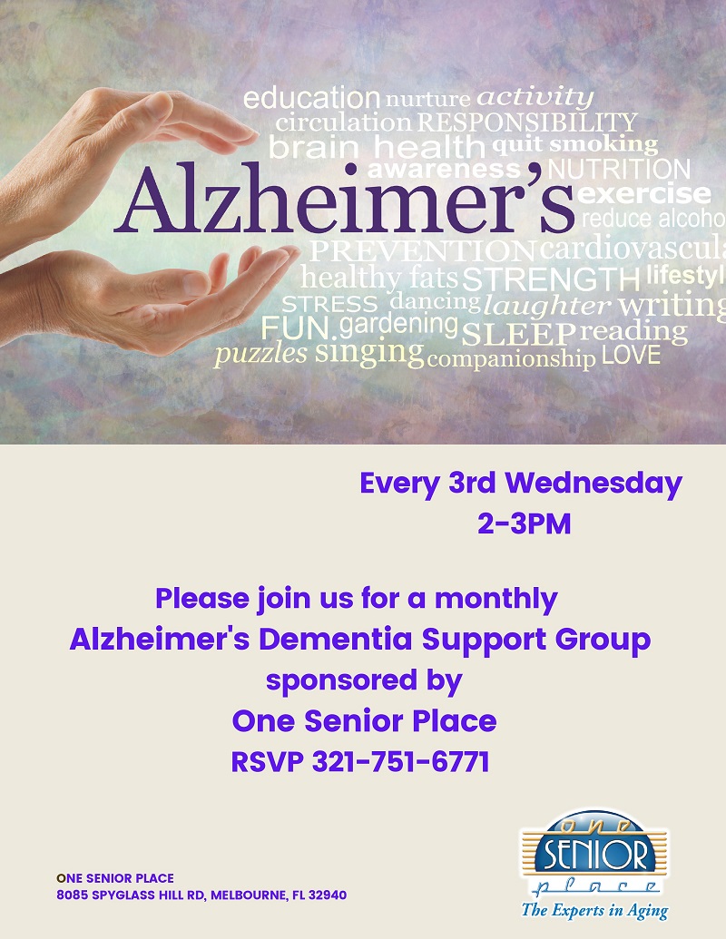 Alzheimer's / Dementia Support Group Hosted by One Senior Place