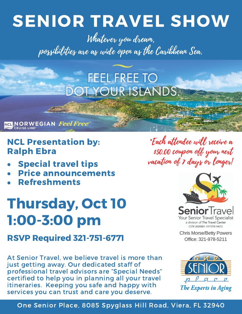 Norwegian Cruise Line hosted by Senior Travel, Your Senior Travel Specialist