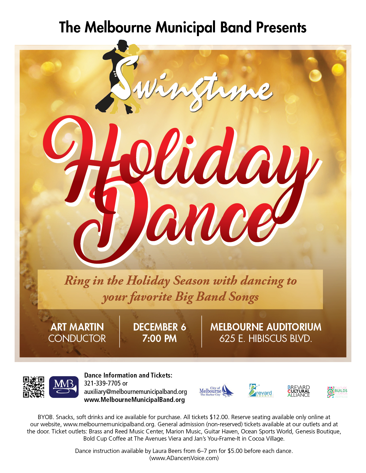Swingtime Holiday Dance presented by The Melbourne Municipal Band