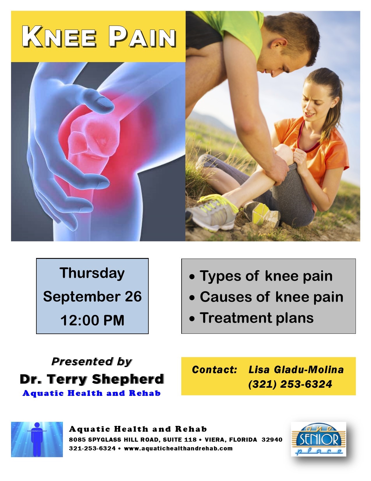 Knee Pain presented by Aquatic Health and Rehab