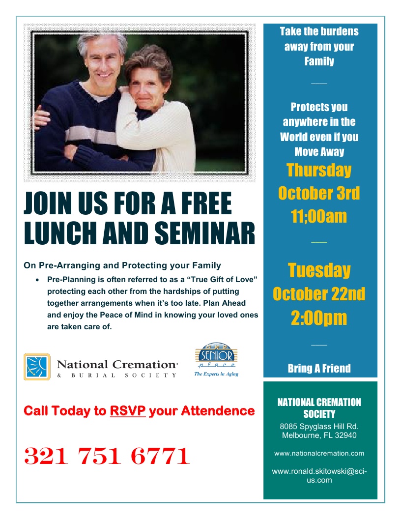Considering Cremation? Seminar presented by National Cremation Society