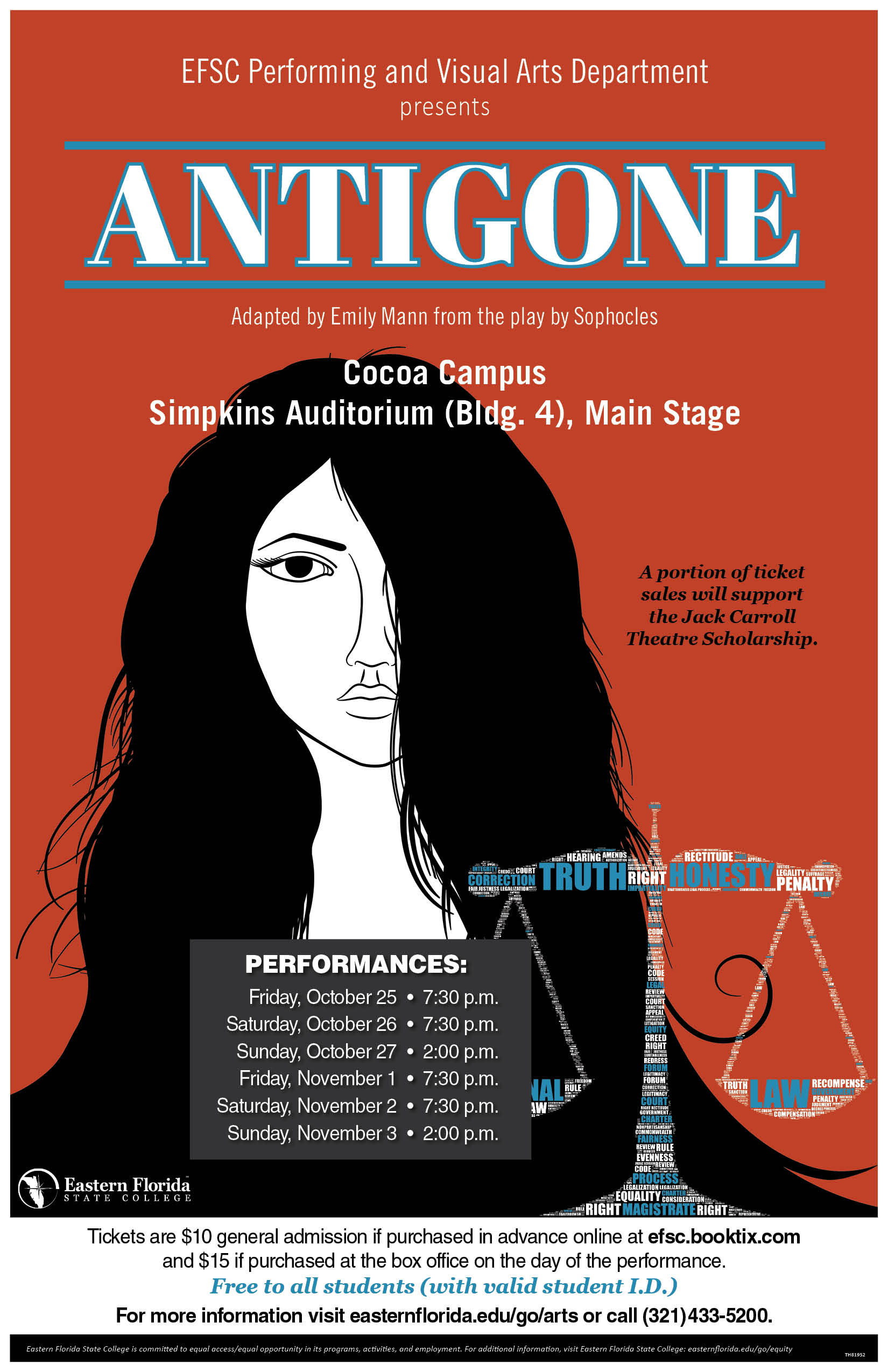 Antigone presented by EFSC Performing and Visual Arts Department