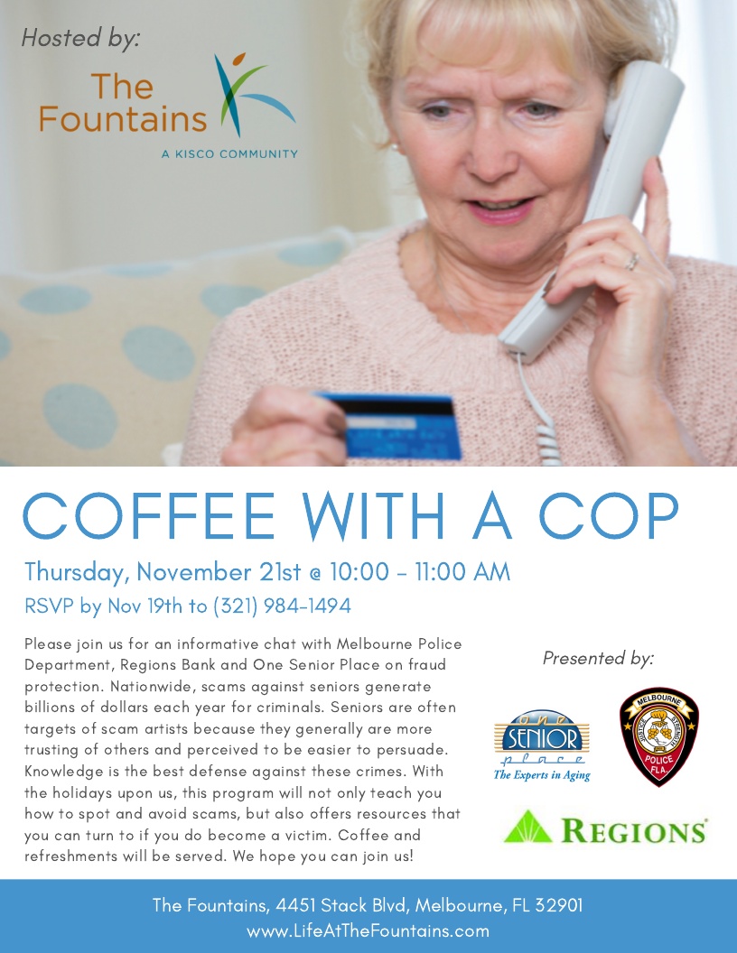 Coffee with a Cop hosted by The Fountains