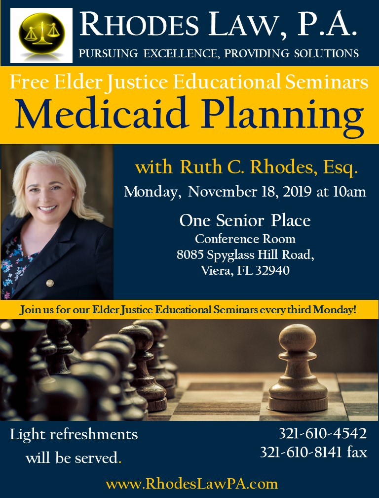 Medicaid Planning Seminar with Ruth C. Rhodes, Esq.