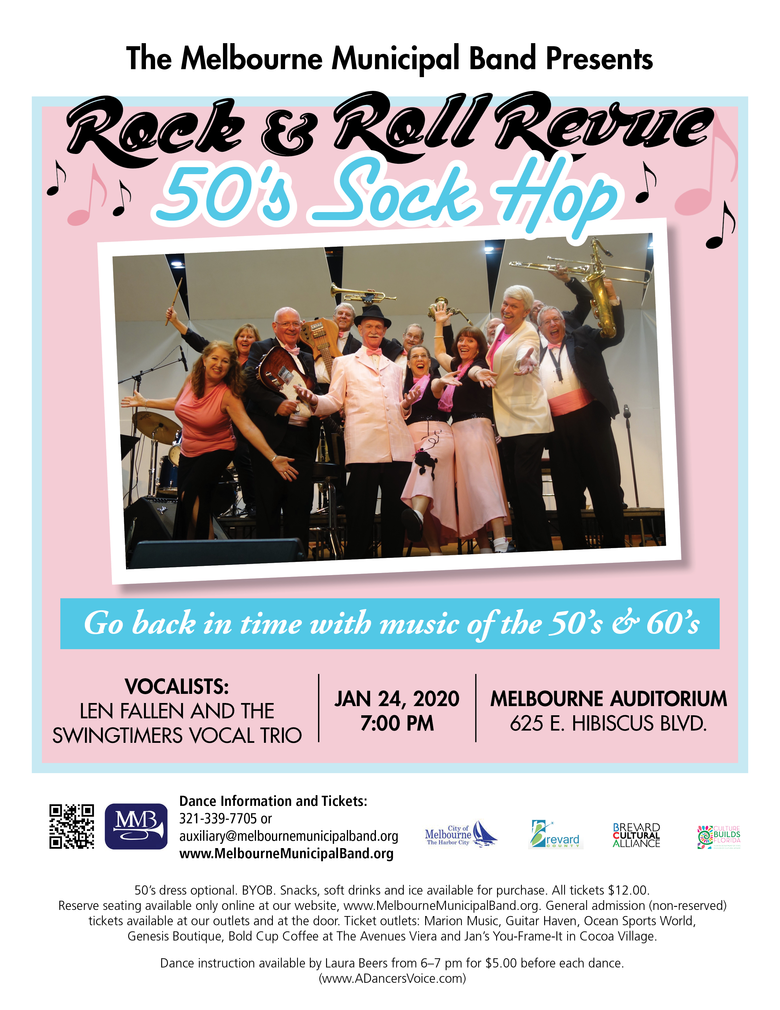Rock & Roll Revue 50's Sock Hop presented by The Melbourne Municipal Band