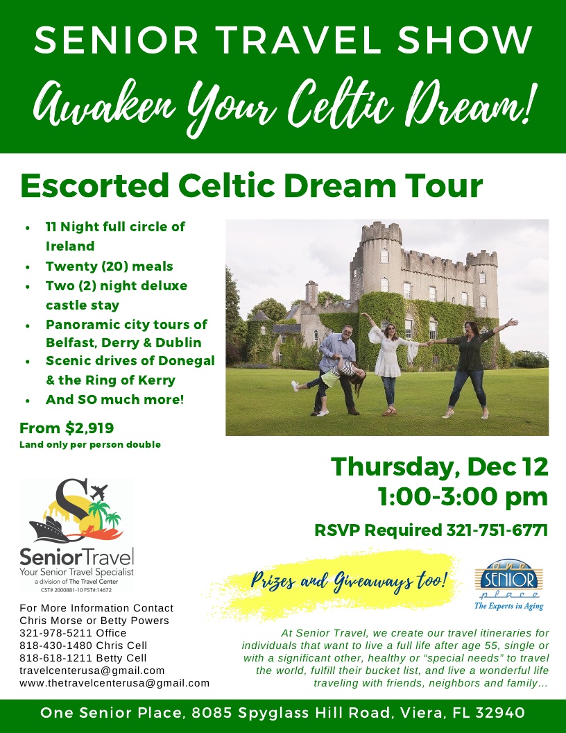 CANCELLED - Awaken Your Celtic Dream! The Senior Travel Show