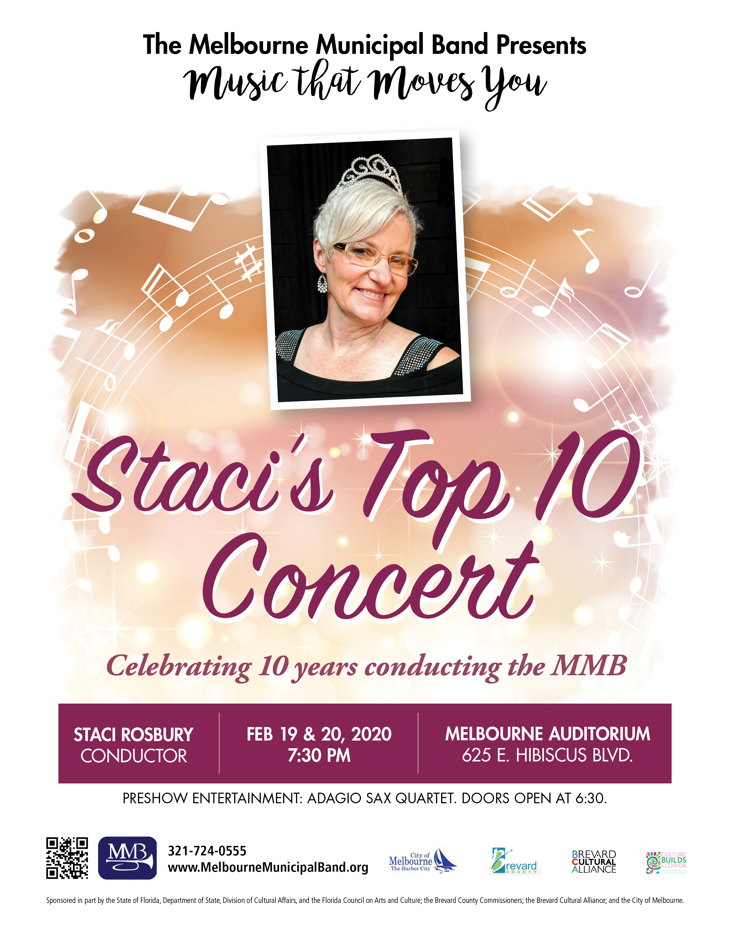'Staci's Top 10 Concert' presented by The Melbourne Municipal Band