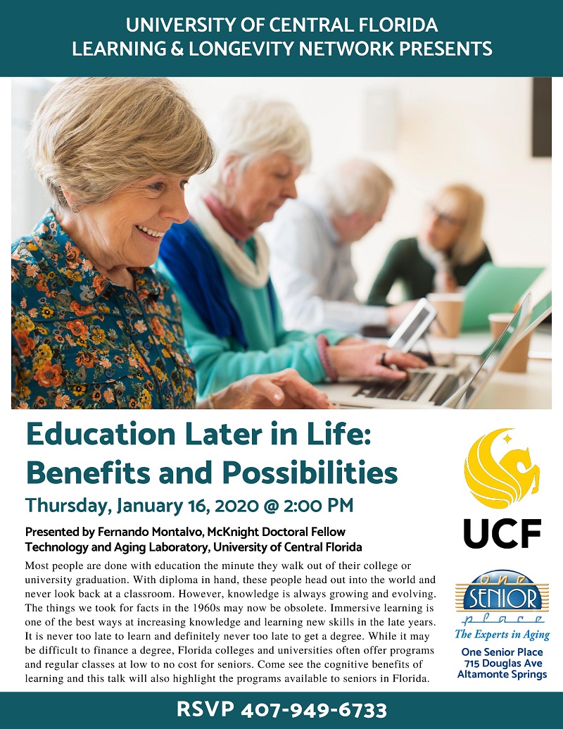 Education Later in Life: Benefits and Possibilities