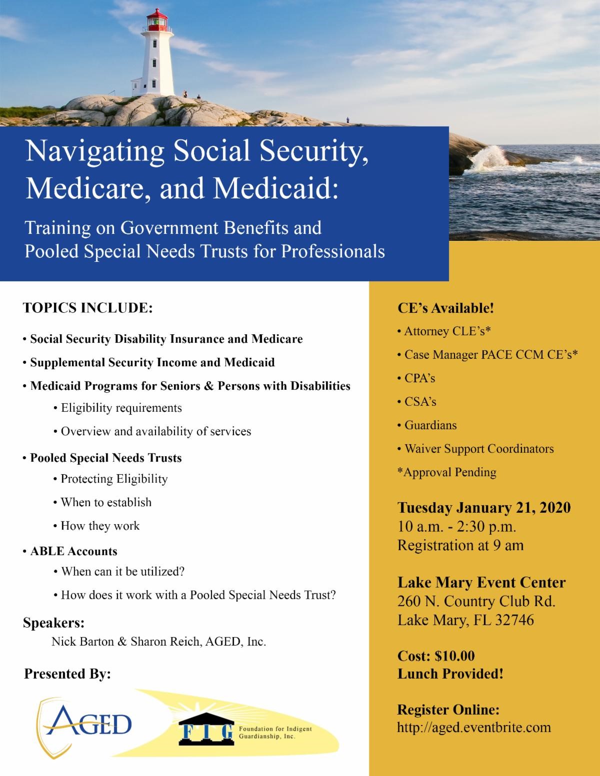 CE Event: Navigating Social Security, Medicare, and Medicaid