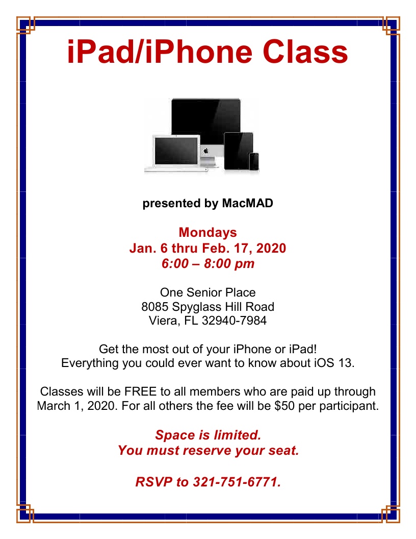 iPad/iPhone Class Series presented by MacMAD