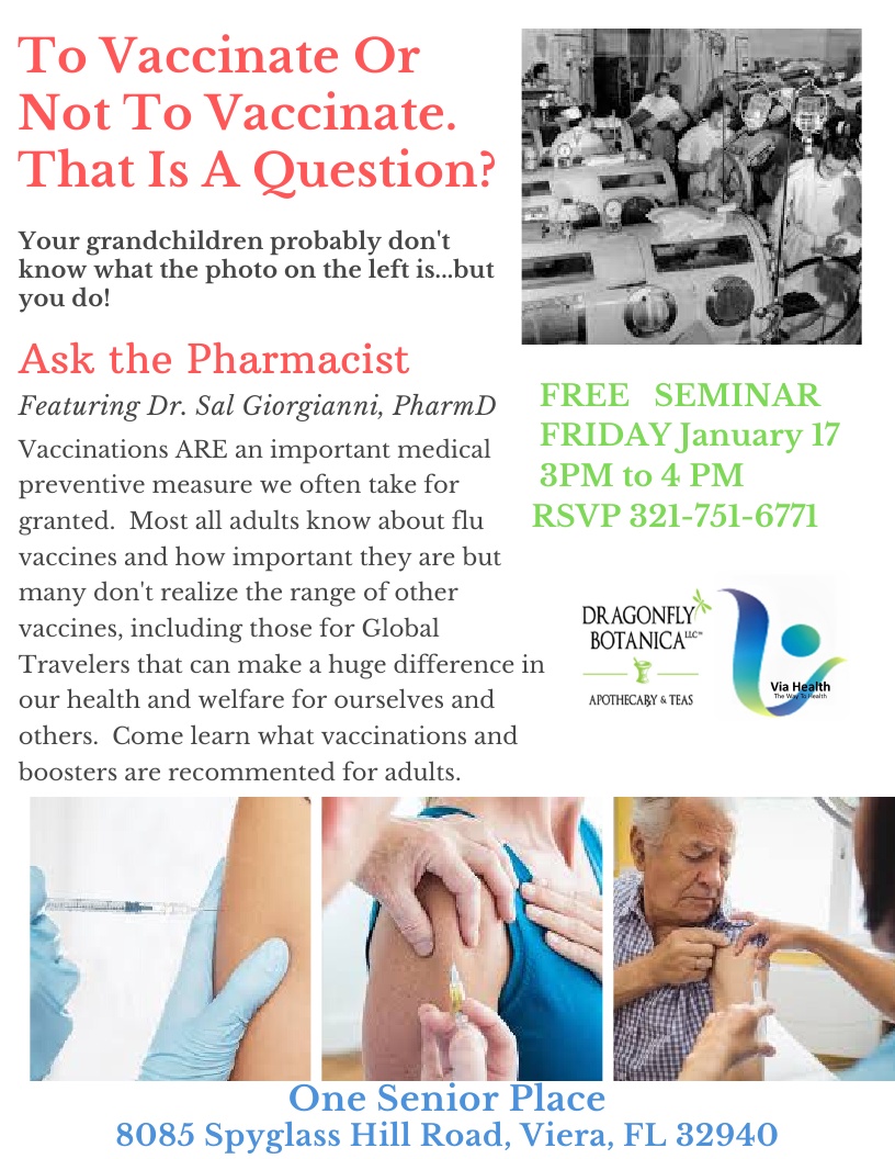 To Vaccinate Or Not To Vaccinate.  That Is A Question? featuring Dr. Sal Giorgianni, PharmD