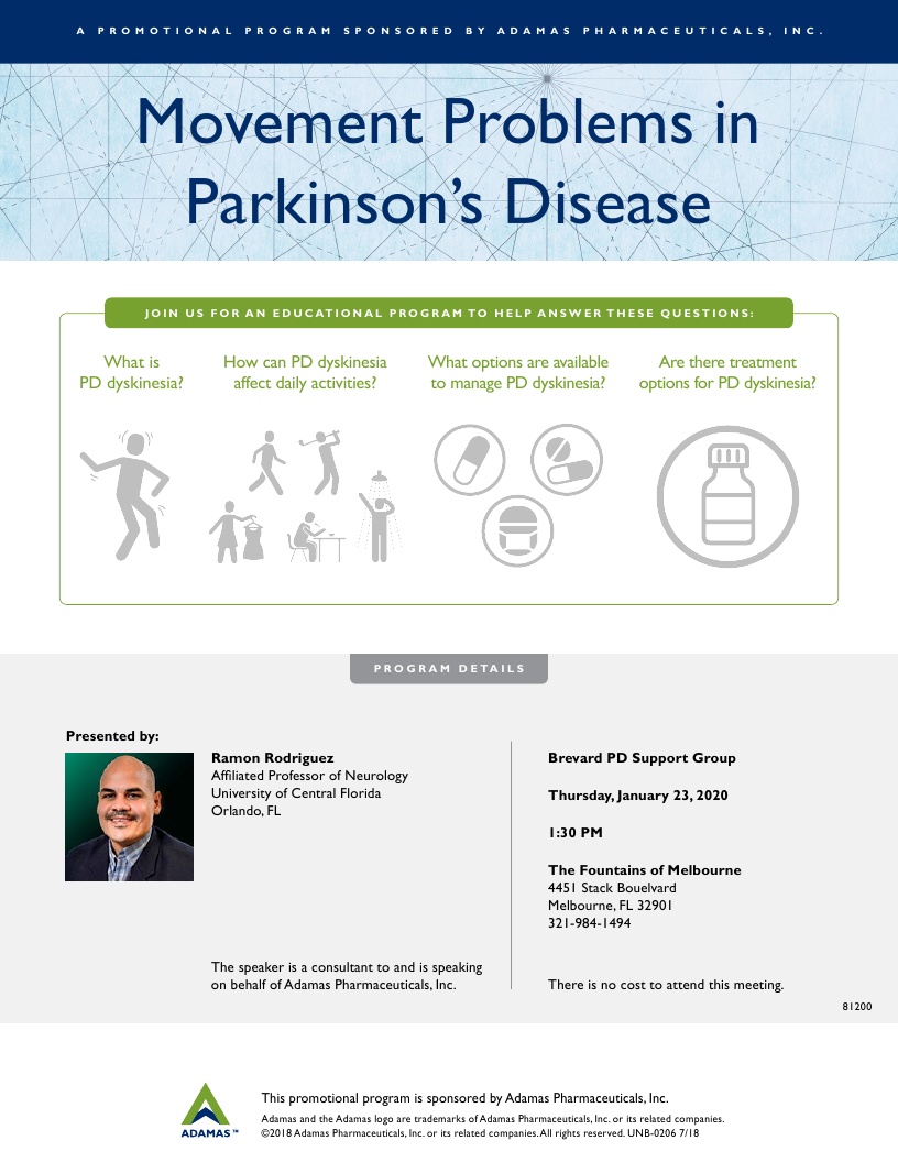 'Movement Problems in Parkinson's Disease' at The Fountains of Melbourne