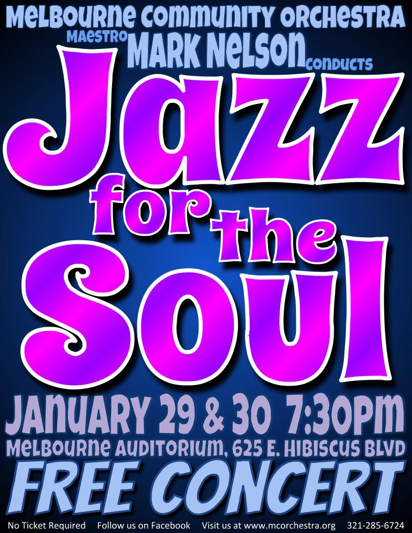 'Jazz for the Soul' presented by Melbourne Community Orchestra