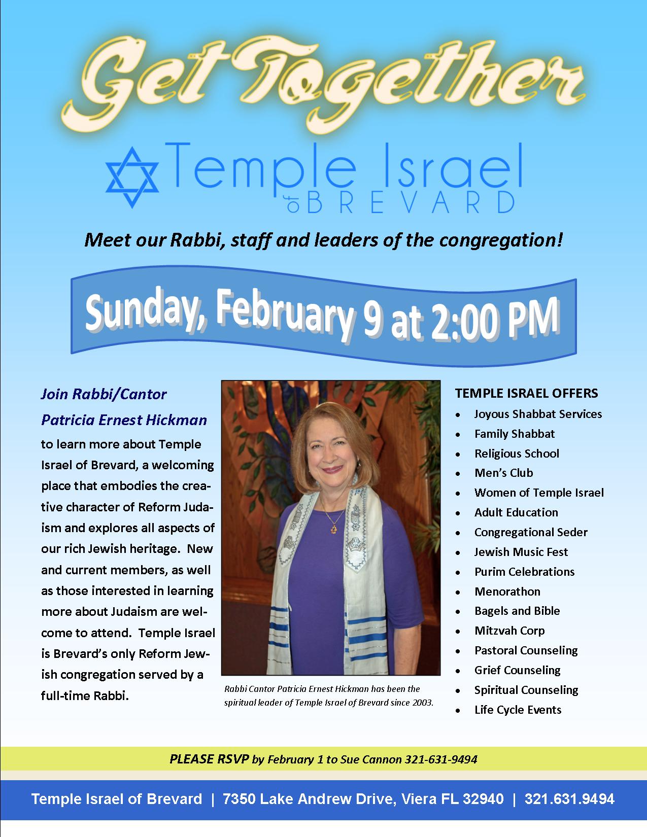 'Let's Get Together' at Temple Israel of Brevard