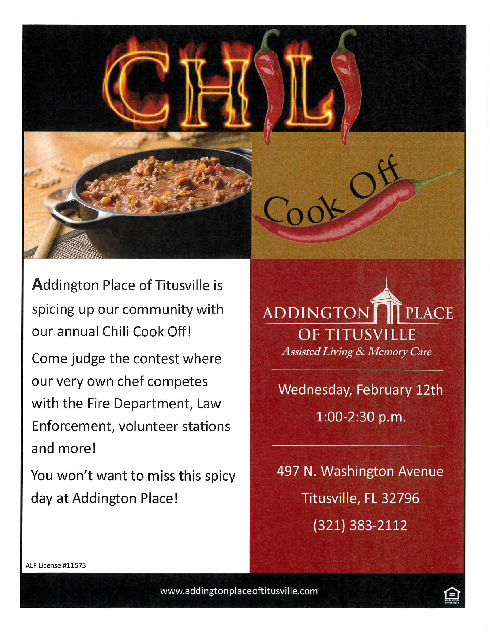 'Chili Cook Off' at Addington Place of Titusville