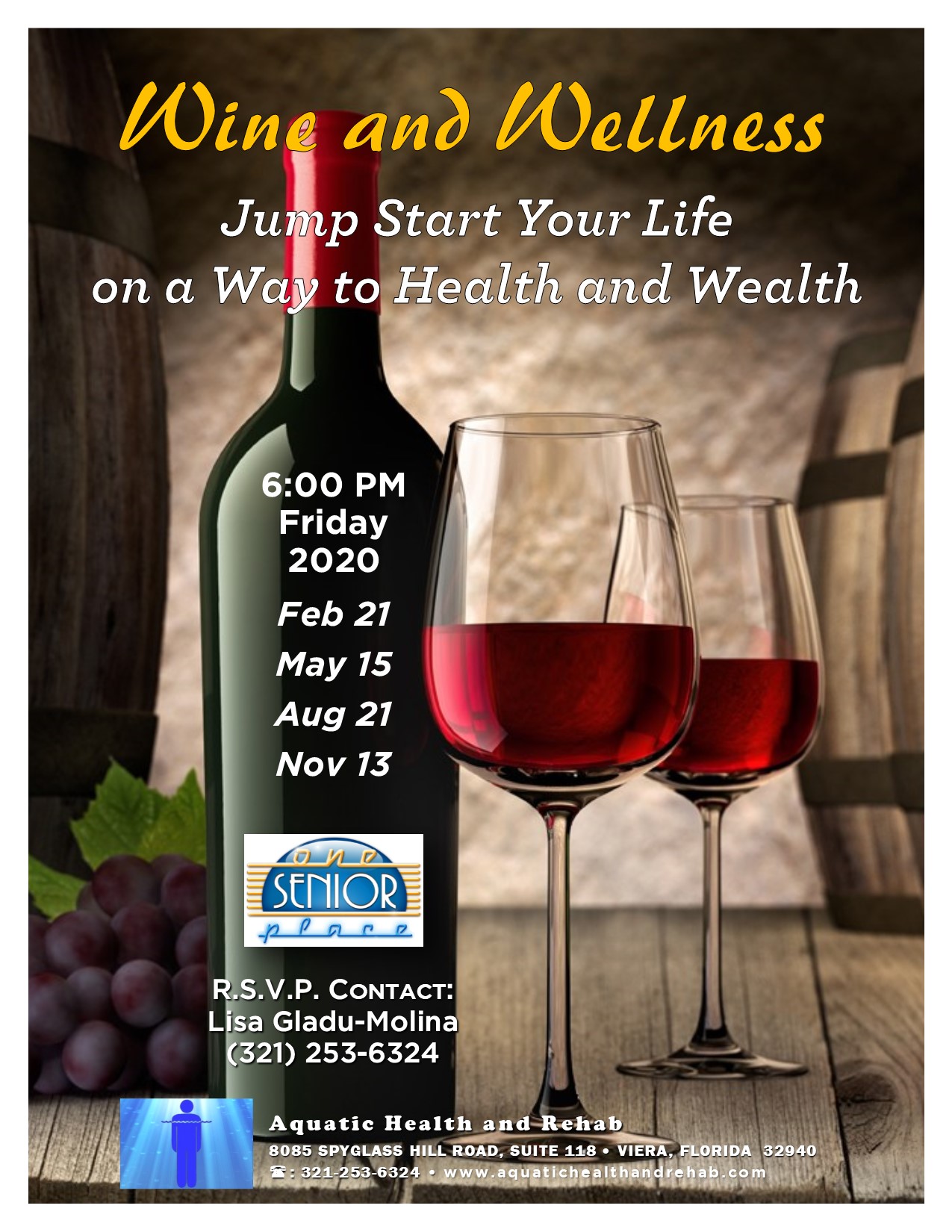 Wine and Wellness, presented by Aquatic Health and Rehab