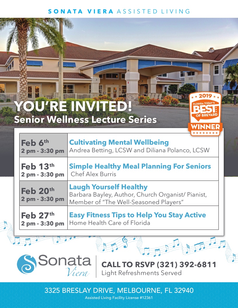 You're Invited!  Senior Wellness Lecture Series at Sonata Viera