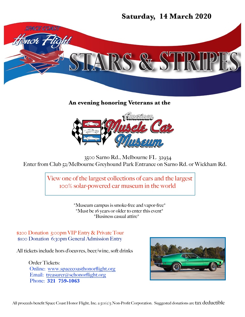 'Stars & Stripes' an Evening Honoring Veterans at the Muscle Car Museum