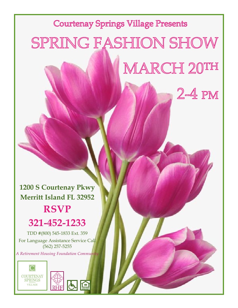 CANCELLED Spring Fashion Show presented by Courtenay Springs Village One Senior Place