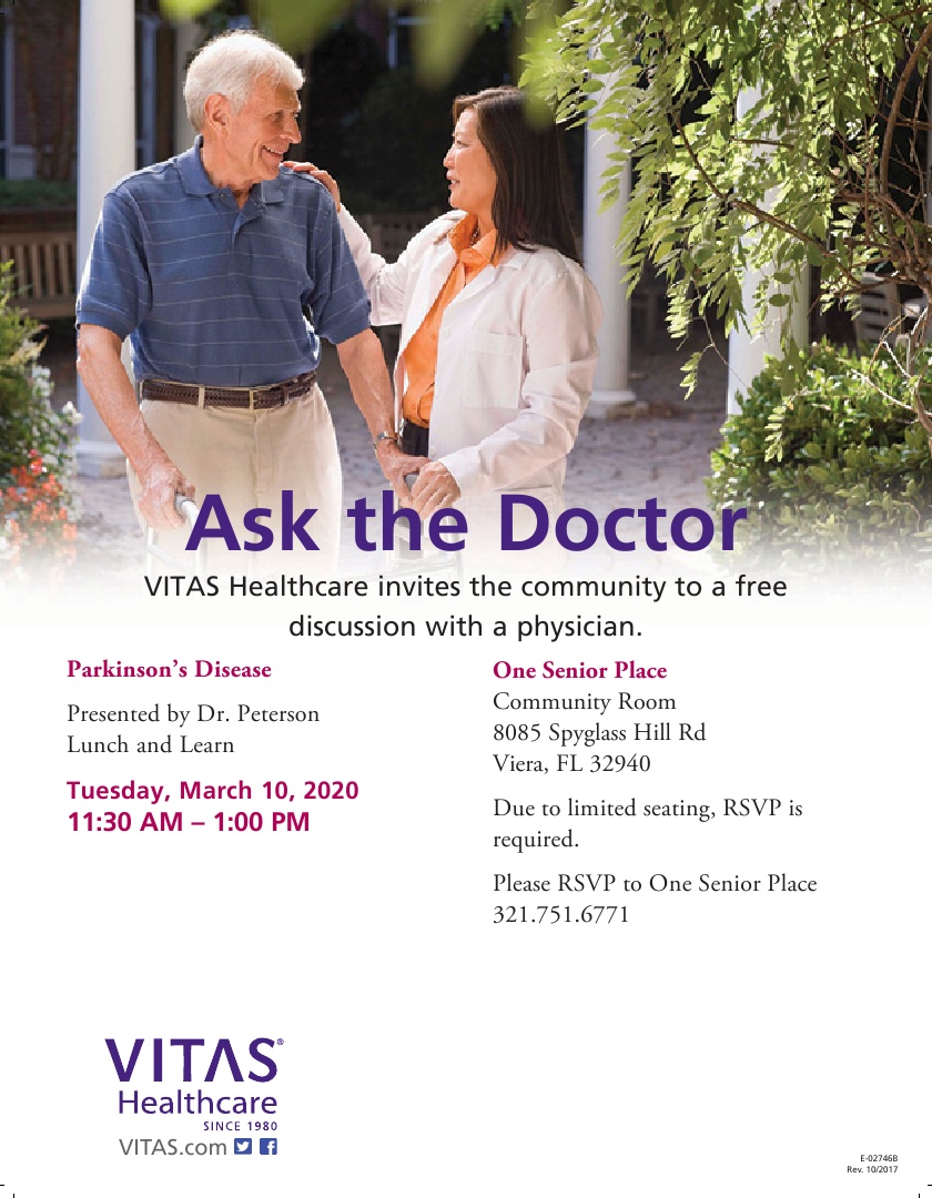 Parkinson's Disease 'Ask the Doctor' Lunch and Learn Series presented by VITAS Healthcare