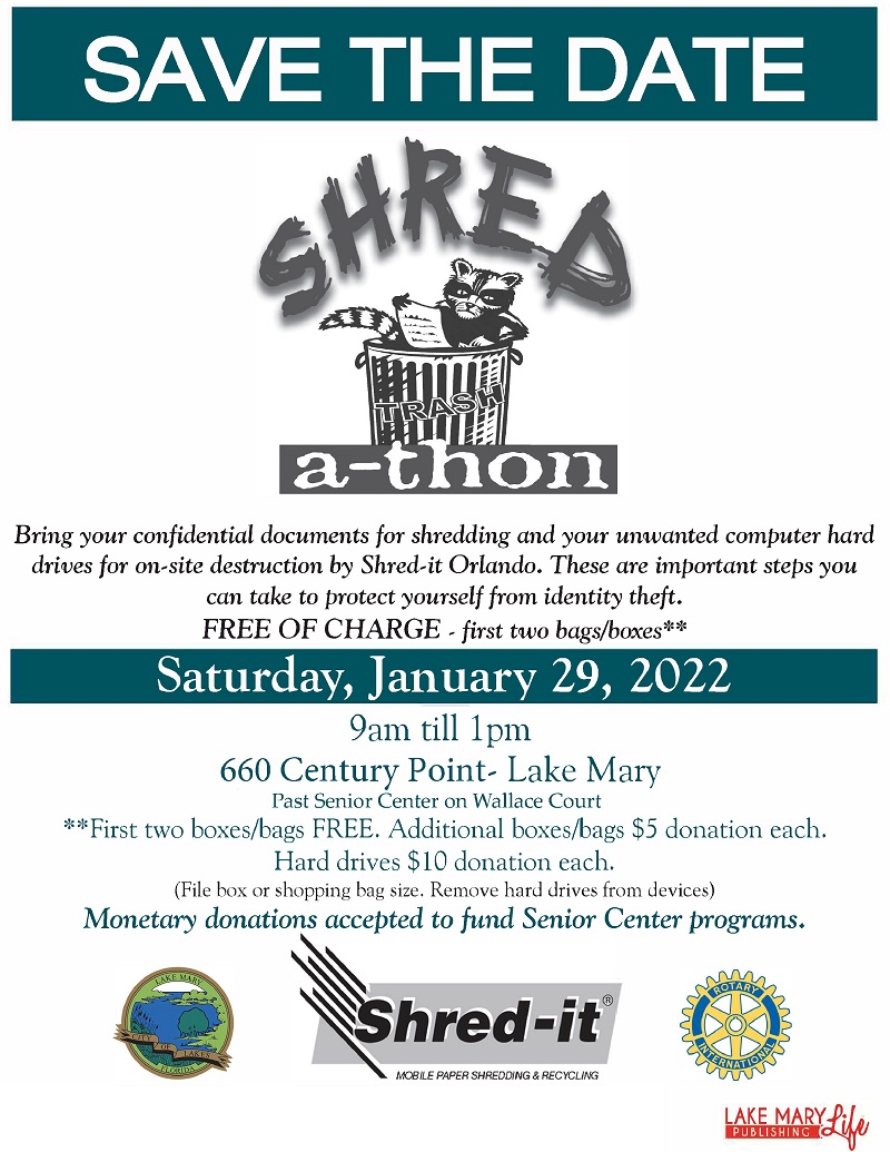 Shred-a-thon - One Senior Place