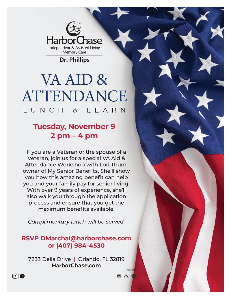 VA Aid and Attendance Lunch and Learn One Senior Place