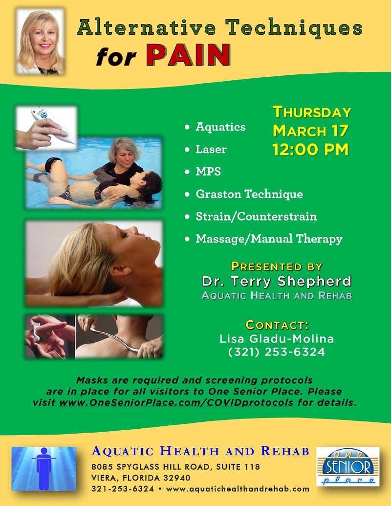 Alternative Techniques for Pain presented by Aquatic Health and Rehab