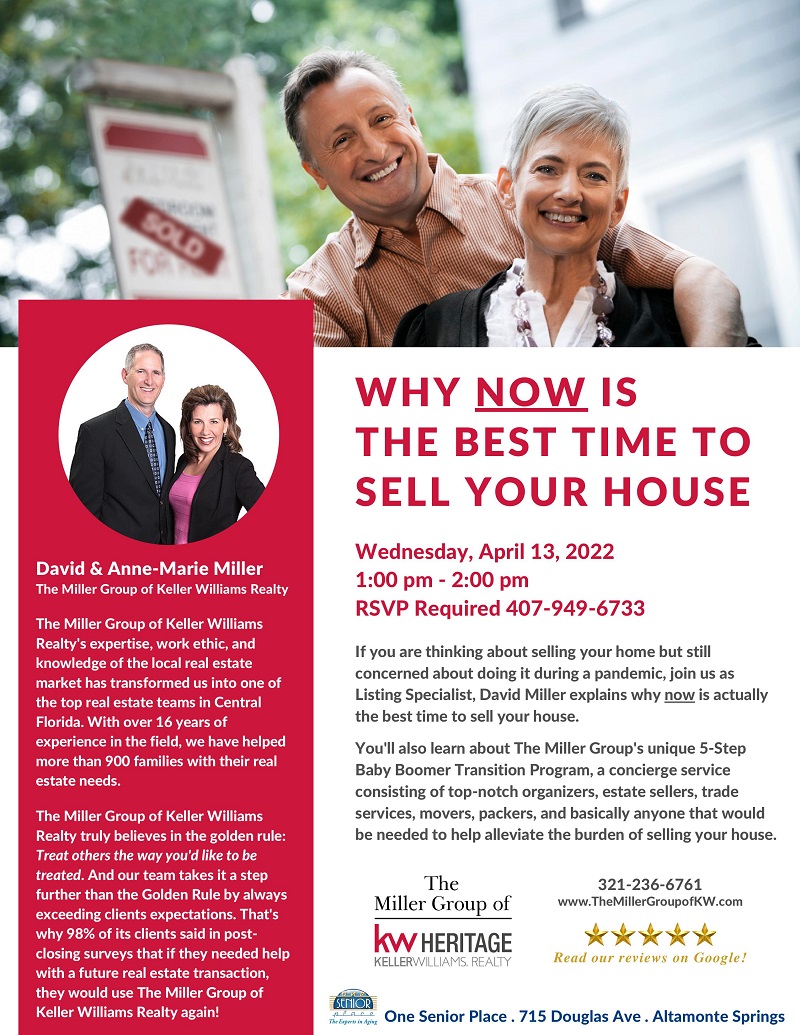 Why NOW is the Best Time To Sell Your House One Senior Place