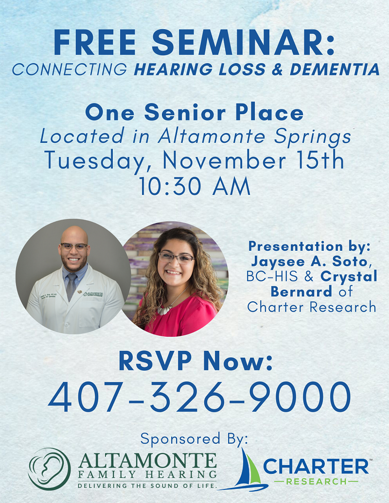 Connecting Hearing Loss & Dementia - One Senior Place
