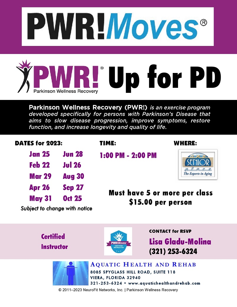 PWR! Up for PD - Aquatic Health & Rehab