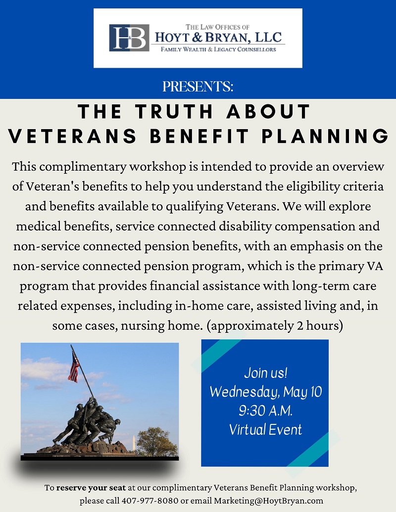 VIRTUAL The Truth About Veterans Benefit Planning One Senior Place