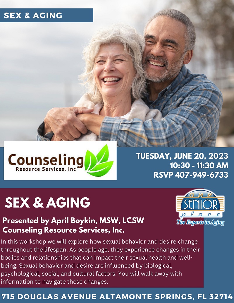 Sex And Aging One Senior Place 
