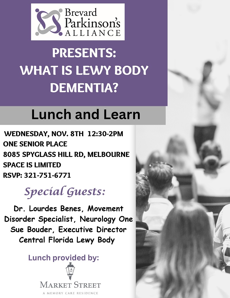 Brevard Parkinson's Alliance Presents: What is Lewy Body Dementia? Lunch & Learn