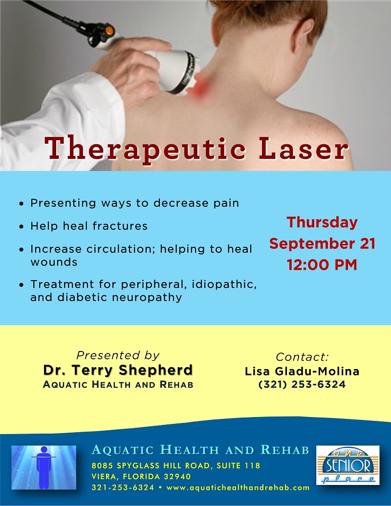 Therapeutic Laser presented by Aquatic Health and Rehab