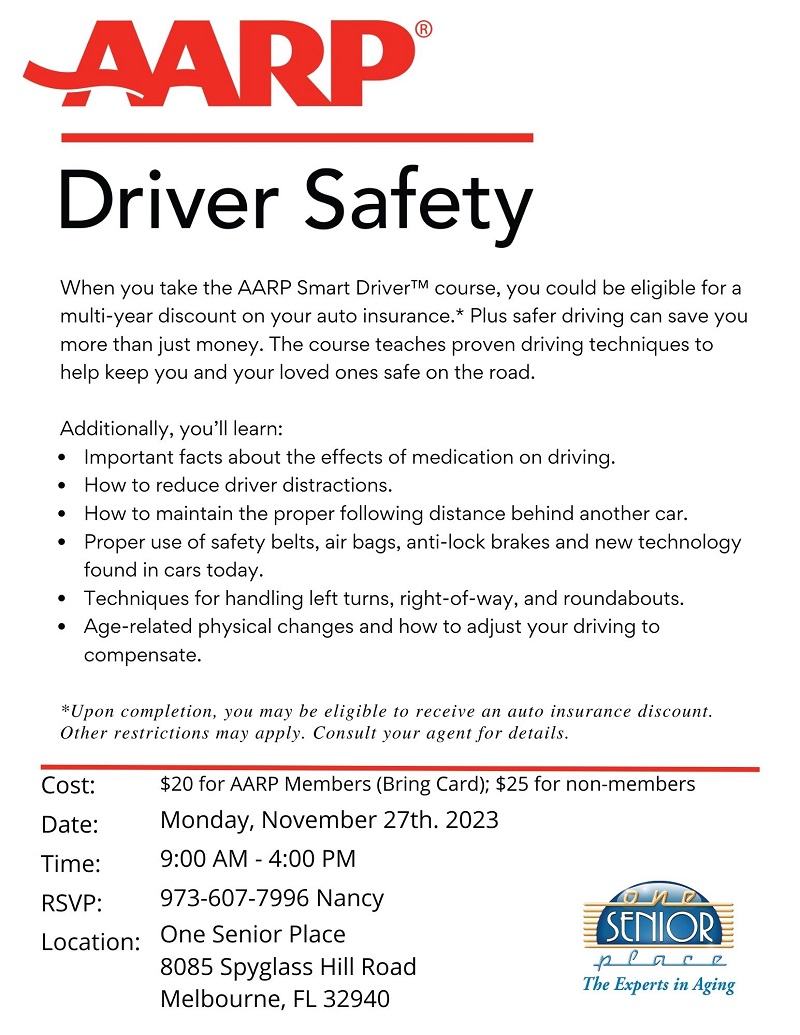 Safer Driving May Save You Money, AARP Smart Driver Course