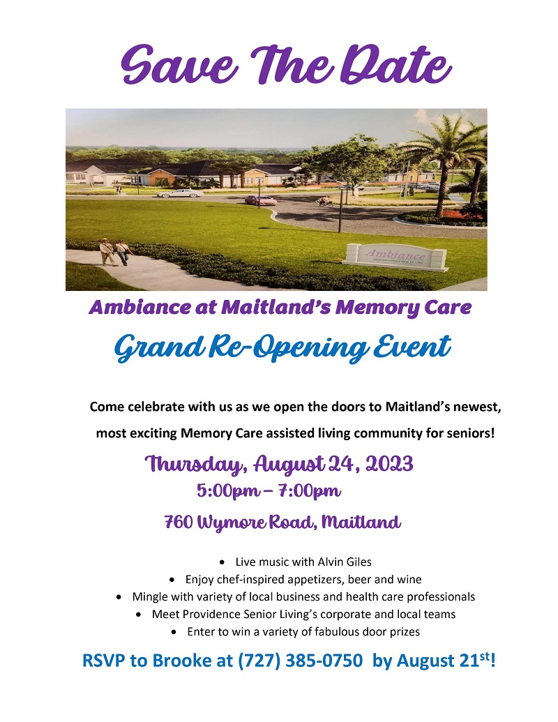 Grand Reopening Ambiance at Maitland's Memory Care