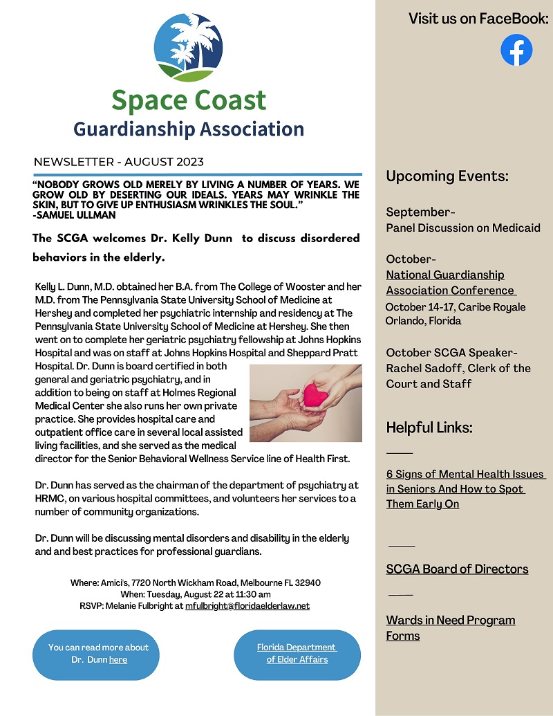 Space Coast Guardianship Association Luncheon & Speaker
