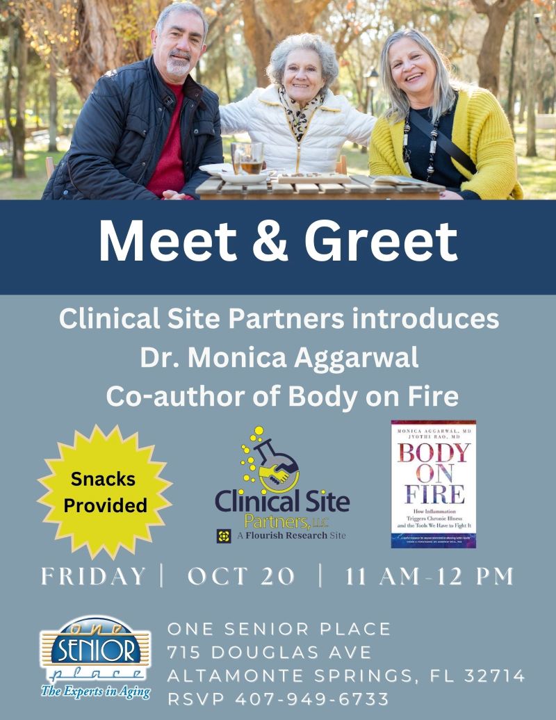 Meet & Greet: Clinical Site Partners introduces Dr. Monica Aggarwal