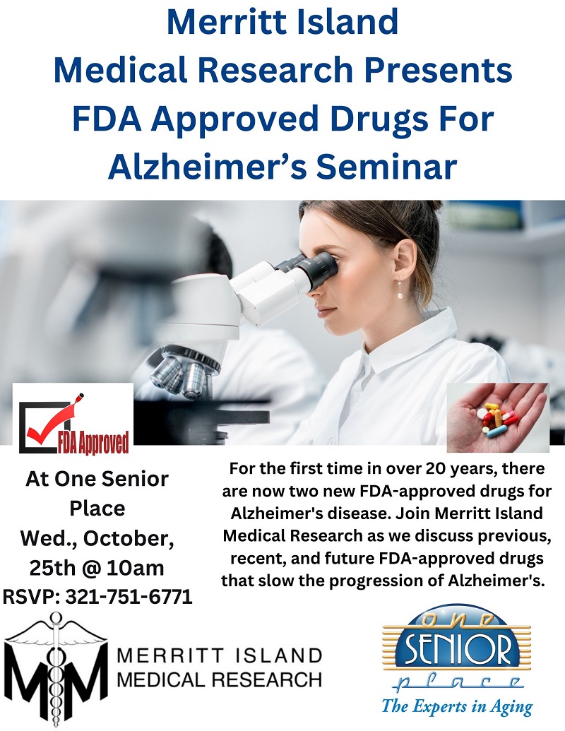 FDA Approved Drugs for Alzheimer's, presented by Merritt Island Medical Research