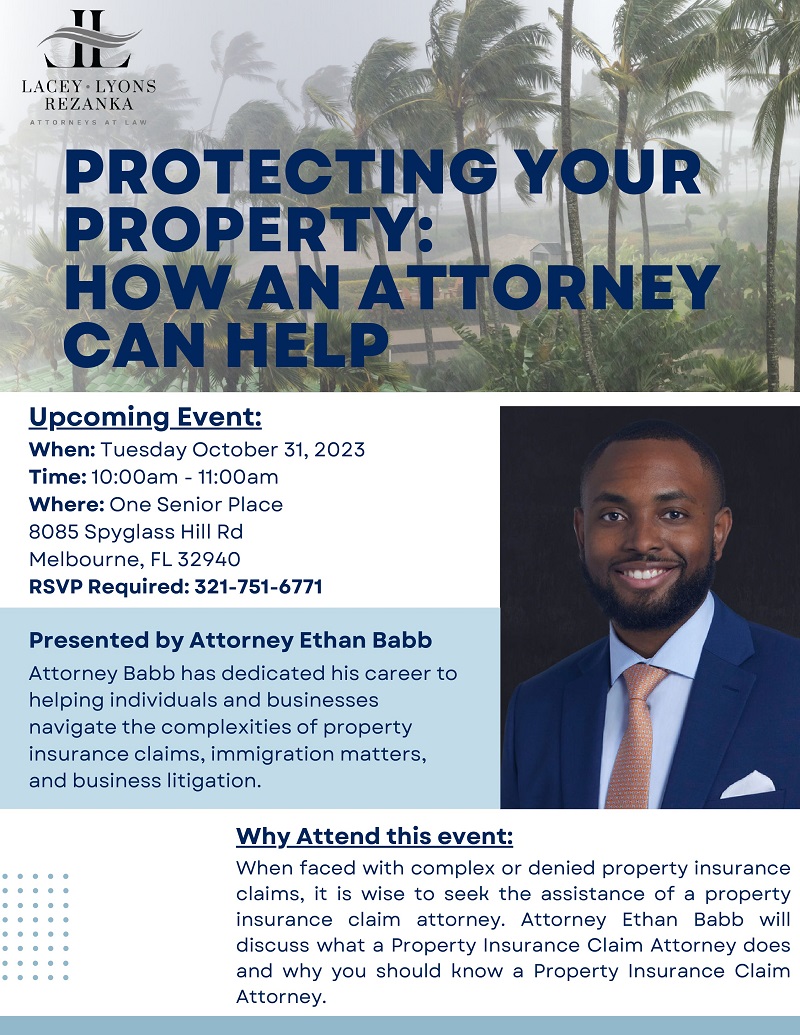 Protecting Your Property: How an Attorney Can Help presented by Attorney Ethan Babb with Lacey Lyons Rezanka