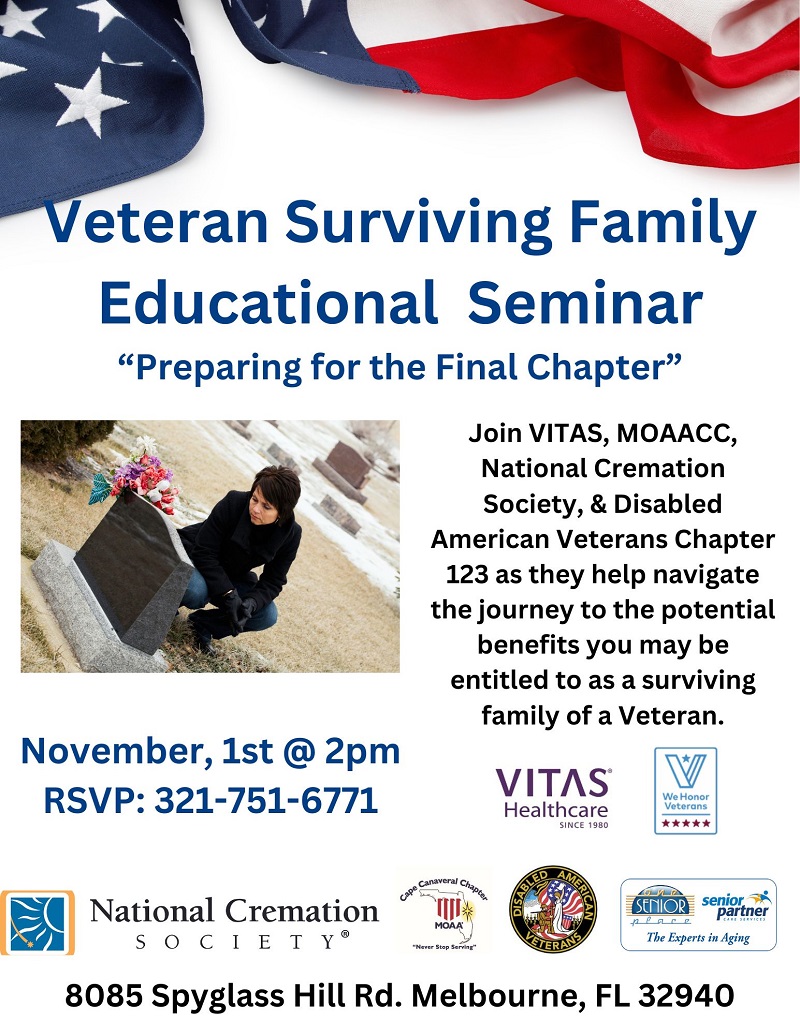 Veteran Surviving Family Educational Seminar: Preparing for the Final Chapter, hosted by VITAS Healthcare