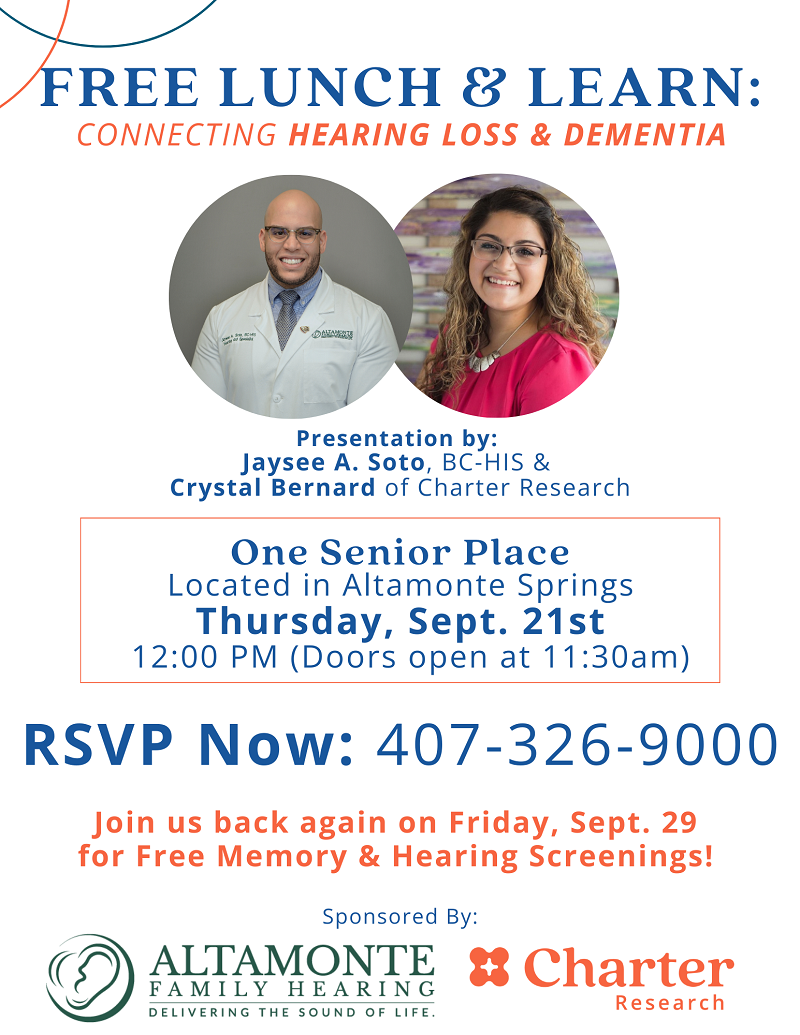 Lunch & Learn: Connecting Hearing Loss and Dementia