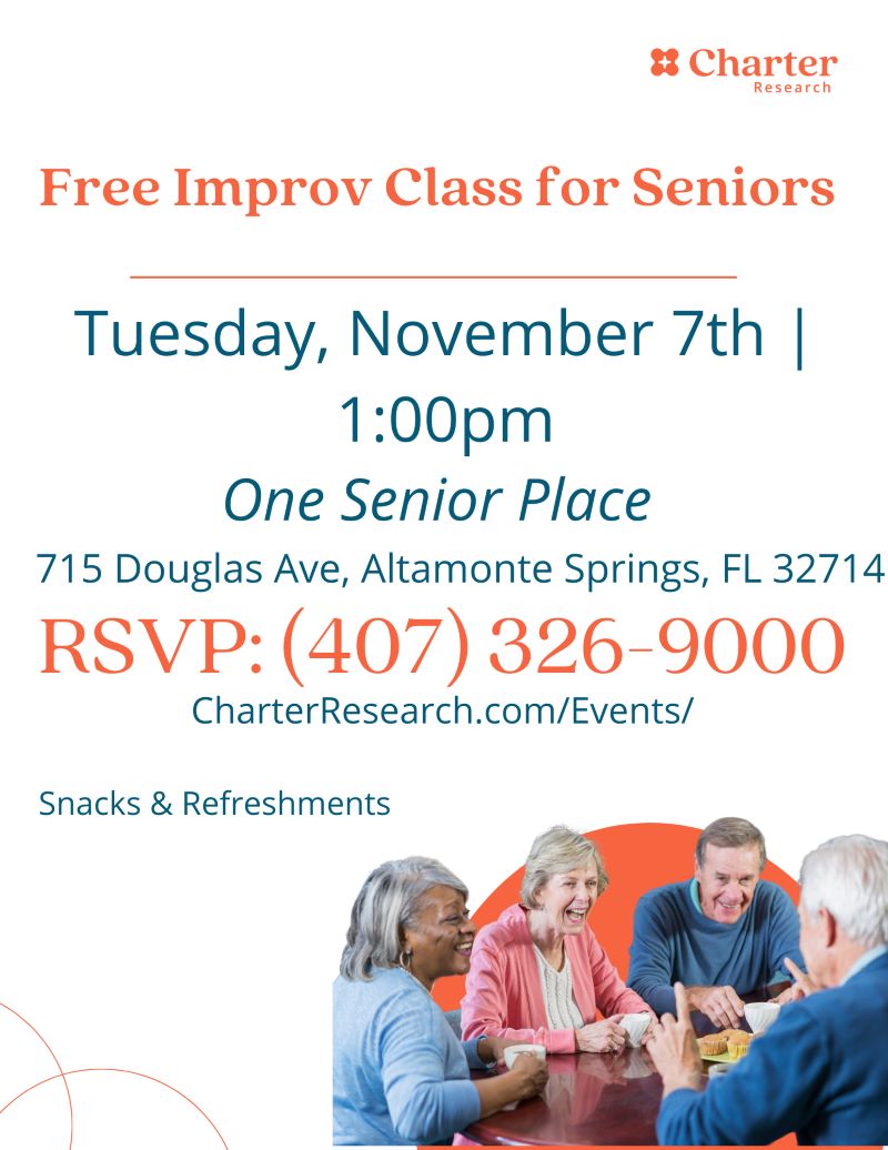 Free Acting through Improv Class for Seniors by Charter Research