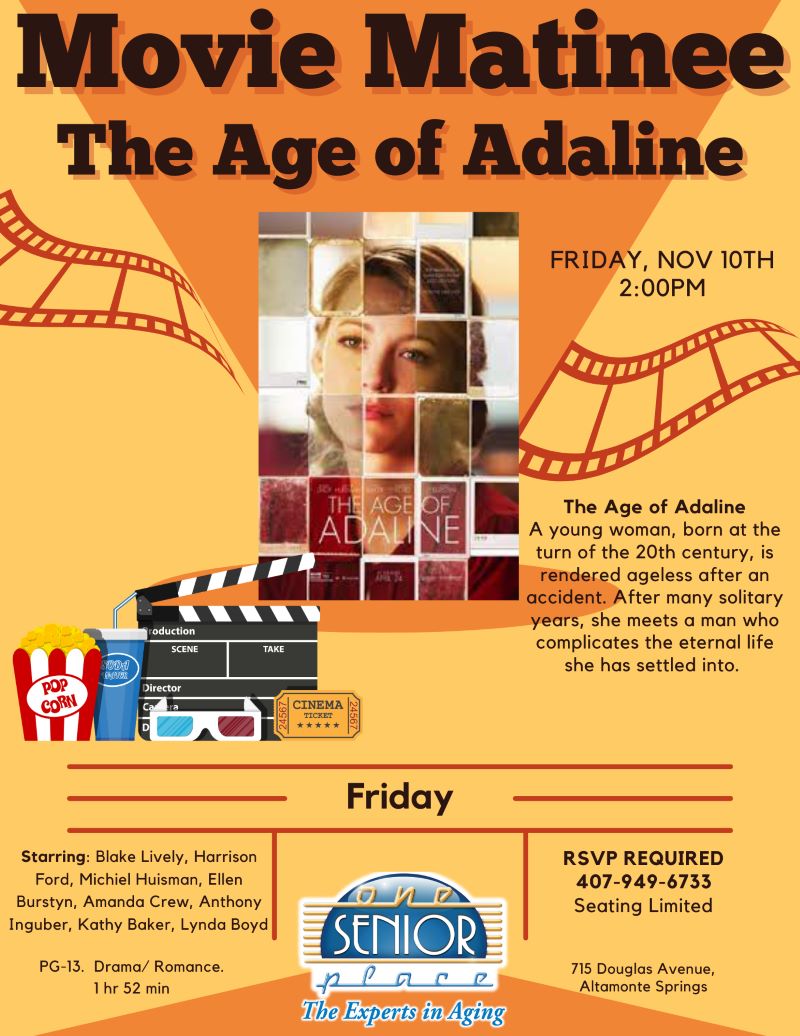 Movie Matinee: The Age of Adaline